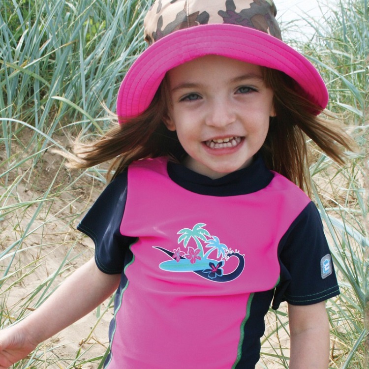 Laste päikesemüts ja suvemüts SpalshAbout Bucket Camo roosa