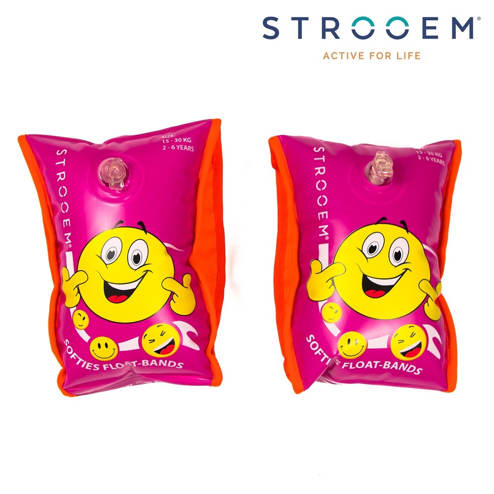 Ujumiskätised Strooem Softies Roosa ja Oranz