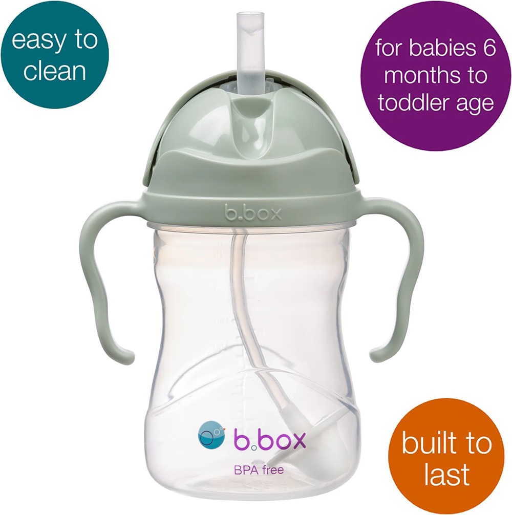 Beebi kõrrega joogipudel B.box Sippy Cup Sage