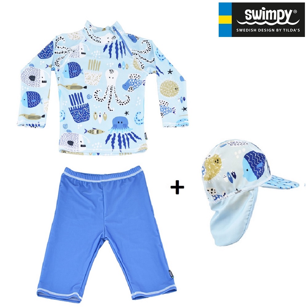 UV-kostüüm ja päiksemüts Swimpy Octopus