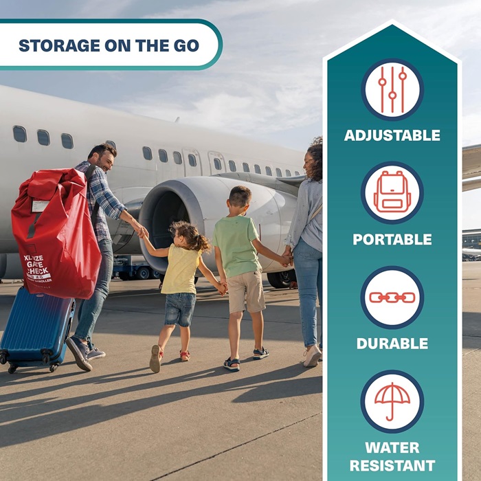 Transpordikott Jalutuskärudele - Bramble Waterproof Stroller Bag XL Red Transpordikott Jalutuskärudele - Bramble Waterproof Stroller Bag XL Red