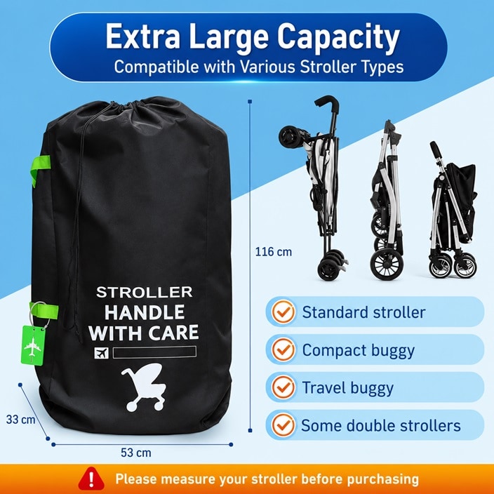Transpordikott jalutuskärule Yeria Gate Check Stroller Transport Bag