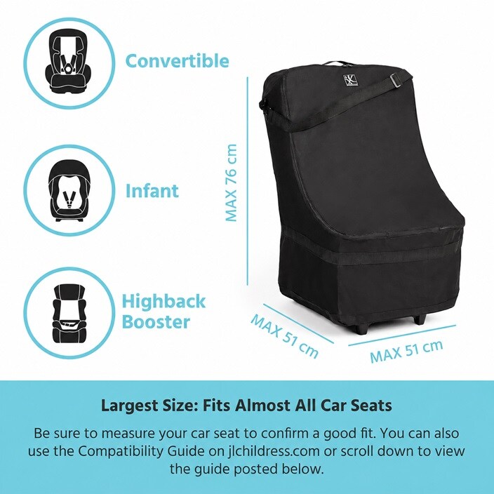 Turvatooli Reisikott - JL Childress Wheelie Car Seat Travel Bag