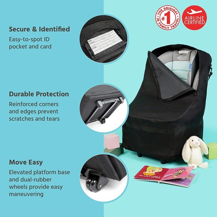 Turvatooli Reisikott - JL Childress Wheelie Car Seat Travel Bag