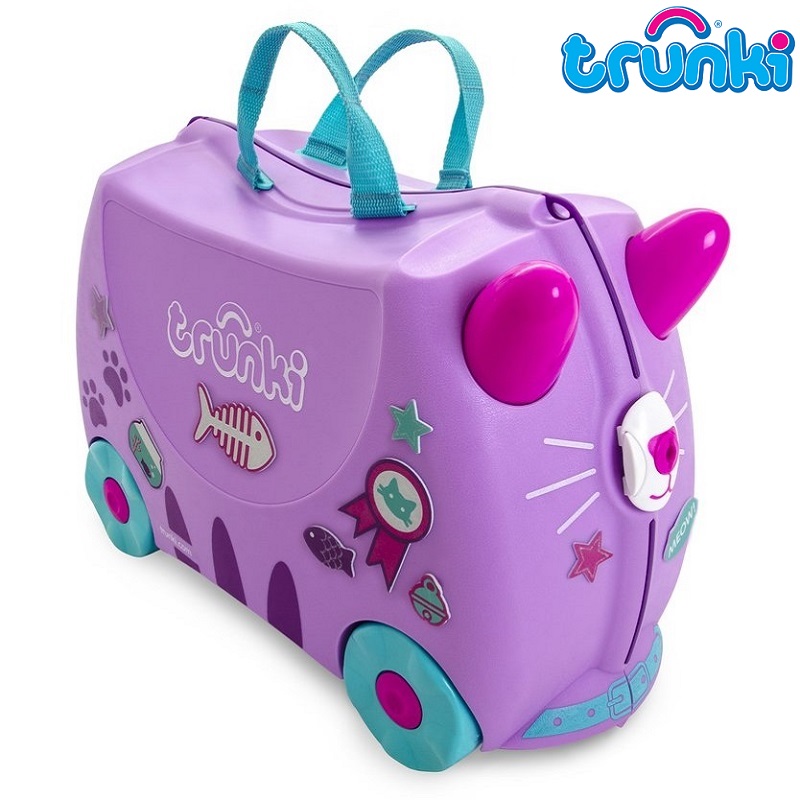 Pealistutav reisikohver lastele Trunki Cassie Cat lilla