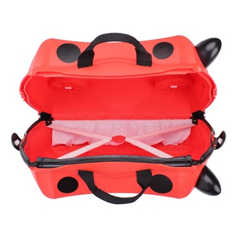 Pealistutav reisikohver lastele Harley Ladybug punane ja must