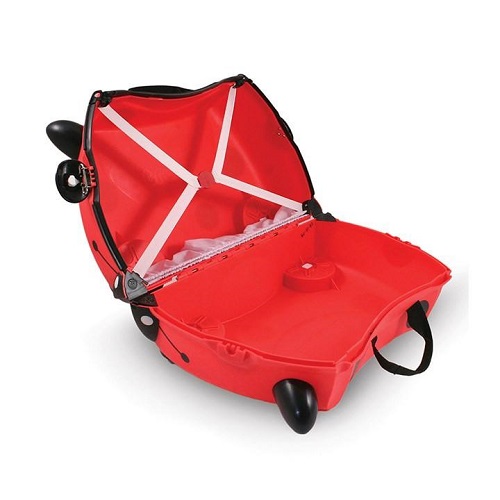 Pealistutav reisikohver lastele Harley Ladybug punane ja must