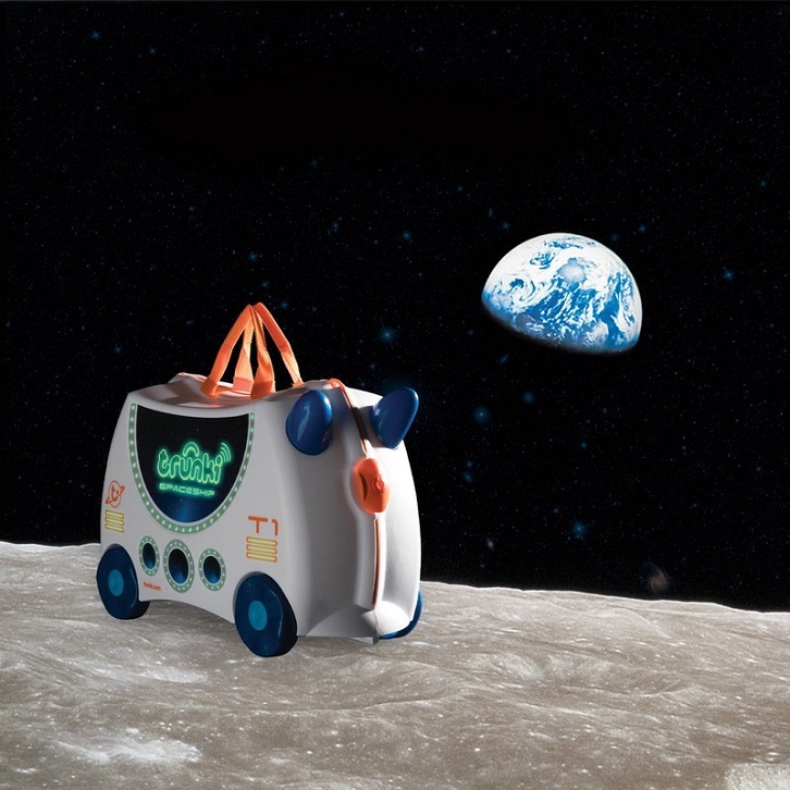 Resväska barn att åka på Trunki Skye Spaceship