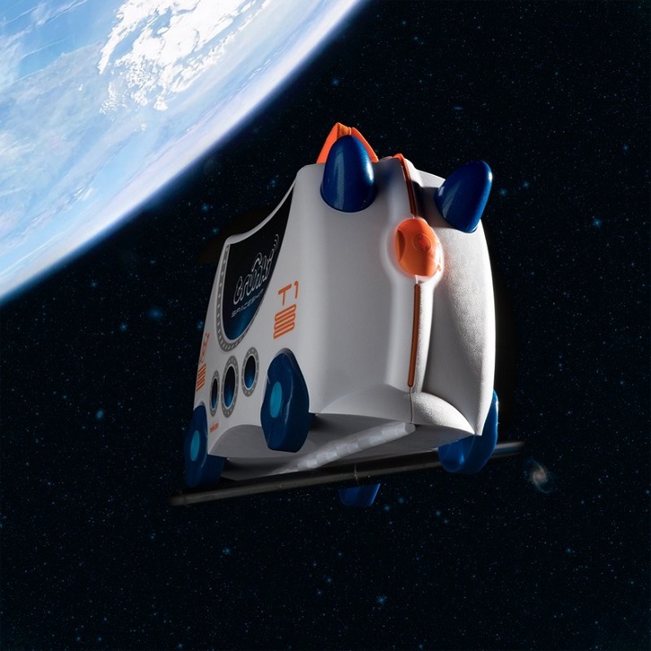 Resväska barn att åka på Trunki Skye Spaceship