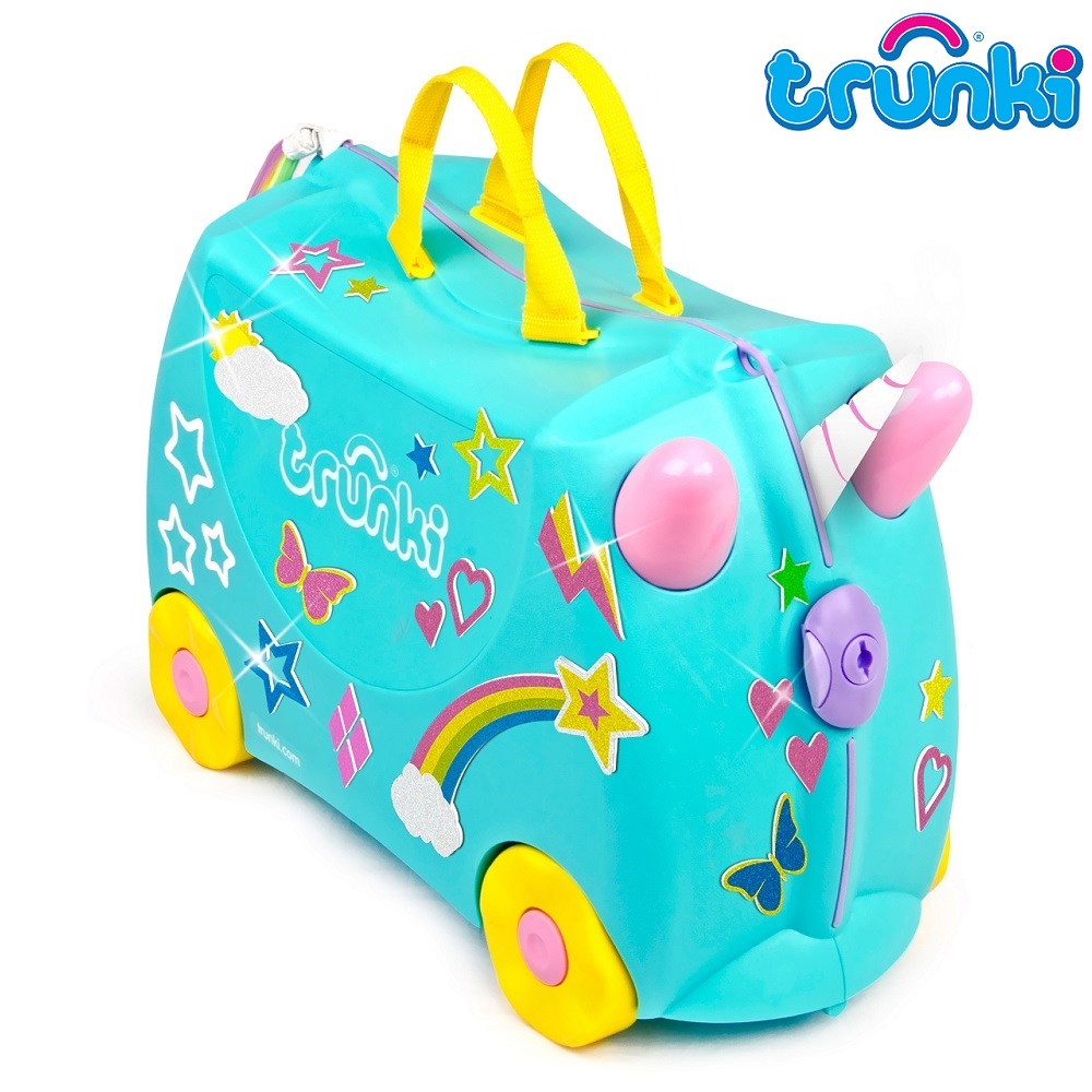 Pealistutav reisikohver lastele Trunki Unicorn türkiissinine