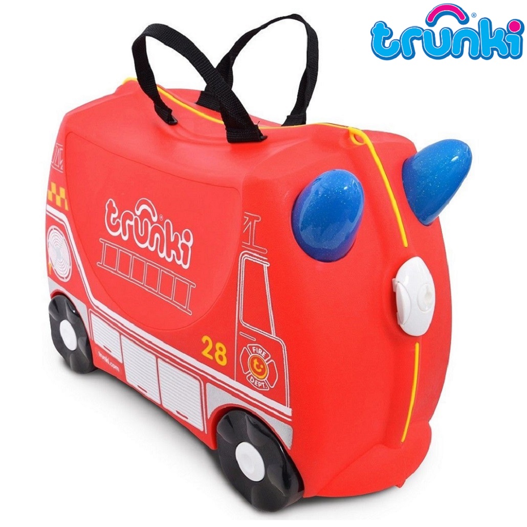 Pealistutav reisikohver lastele Trunki Frank Fire Engine punane