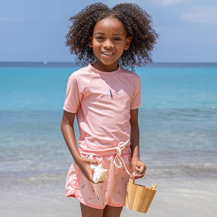 Laste UV-kaitsega 2-osaline ujumistrikoo Playshoes Surfboard Pink