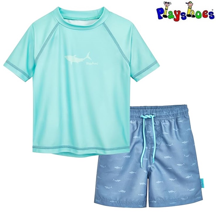 Laste UV-kaitsega 2-osaline ujumistrikoo Playshoes Shark Turquoise Laste UV-kaitsega 2-osaline ujumistrikoo Playshoes Shark Turquoise