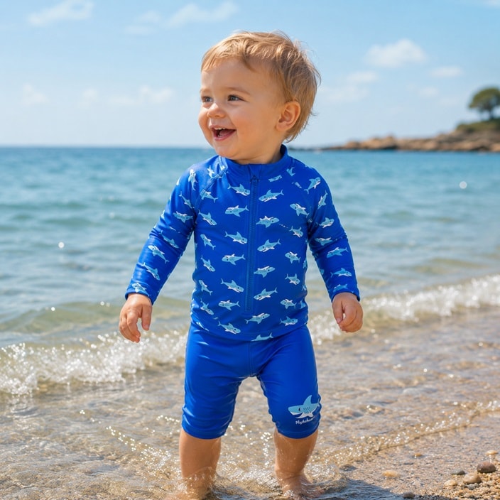 Ujumistrikoo pikkade varrukatega - Playshoes Hai