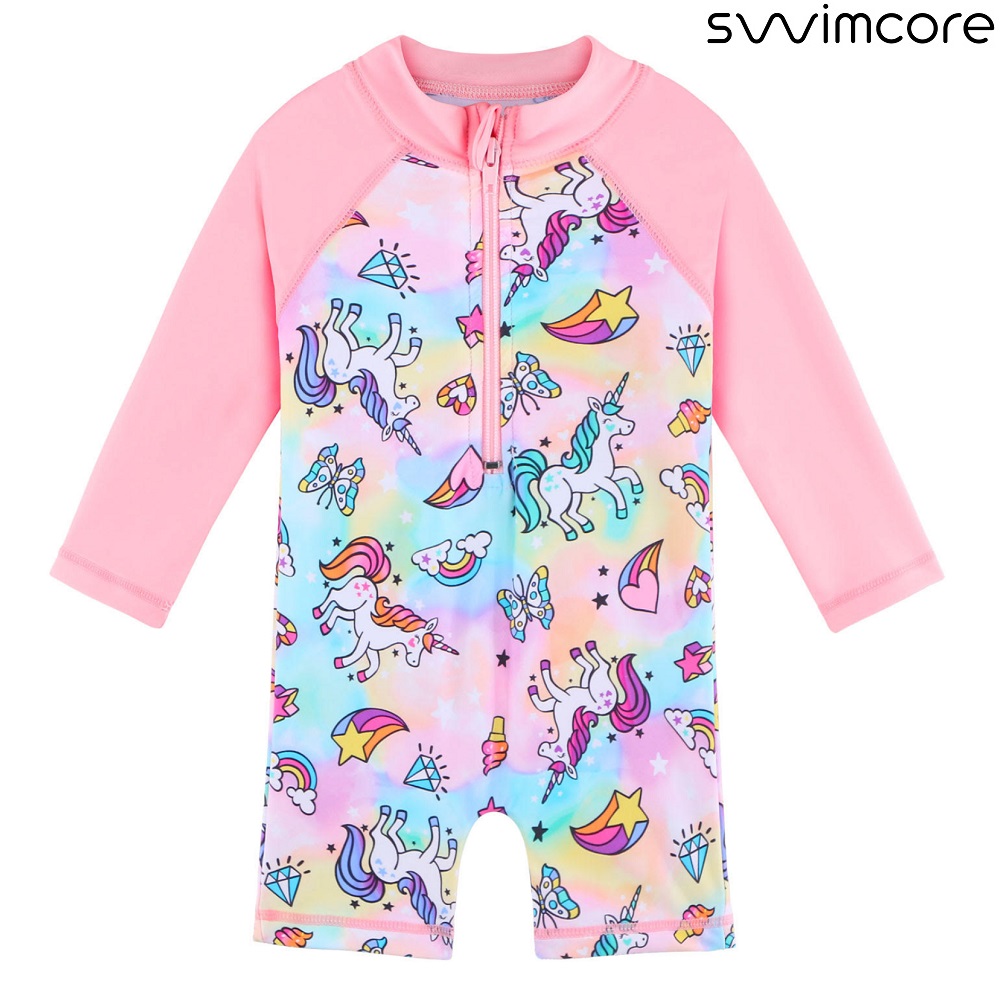 Laste UV ujumistrikoo Swimcore Pink Unicorn