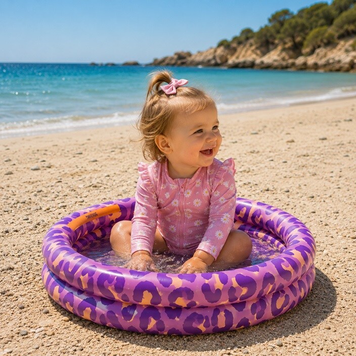 Laste täispuhutav bassein Swim Essentials Mini Pool Purple Leopard