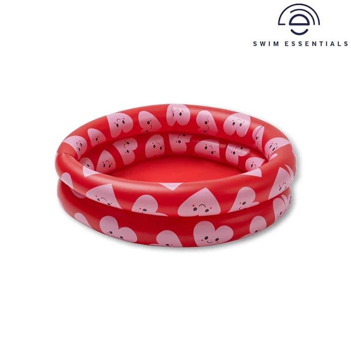 Laste täispuhutav bassein Swim Essentials Mini Pool Red Hearts
