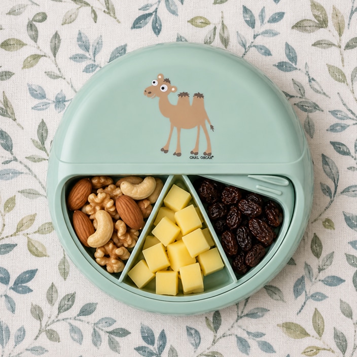 Laste Toidukarp - Carl Oscar SnackDisc Green Camel